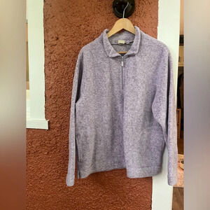 Vintage LL Bean 1/4 Zip Fleece Pullover Women's Size Extra Large Lavender/Purple